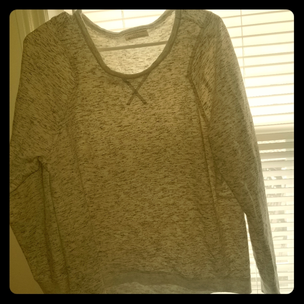 Grey and White Slip On Shirt